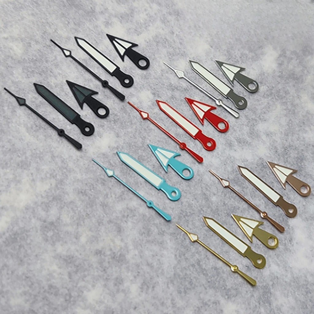 C3 Green Luminous Watch Hands Set For NH34 NH35 4R35 NH36 4R36 Movement