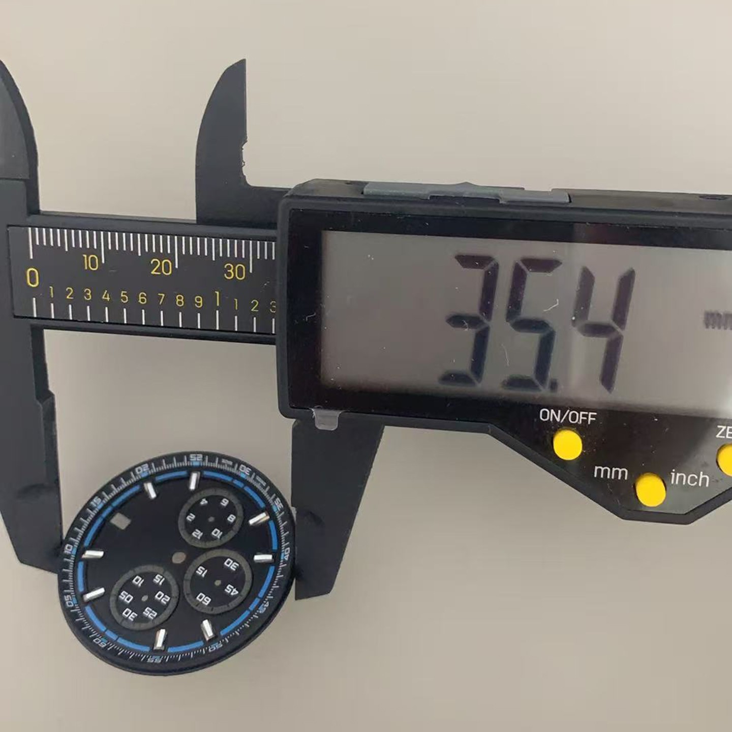 35.4mm VK63 Dial Multifunctional Luminous Dial Watch Part Fit VK63/VK67 Movement