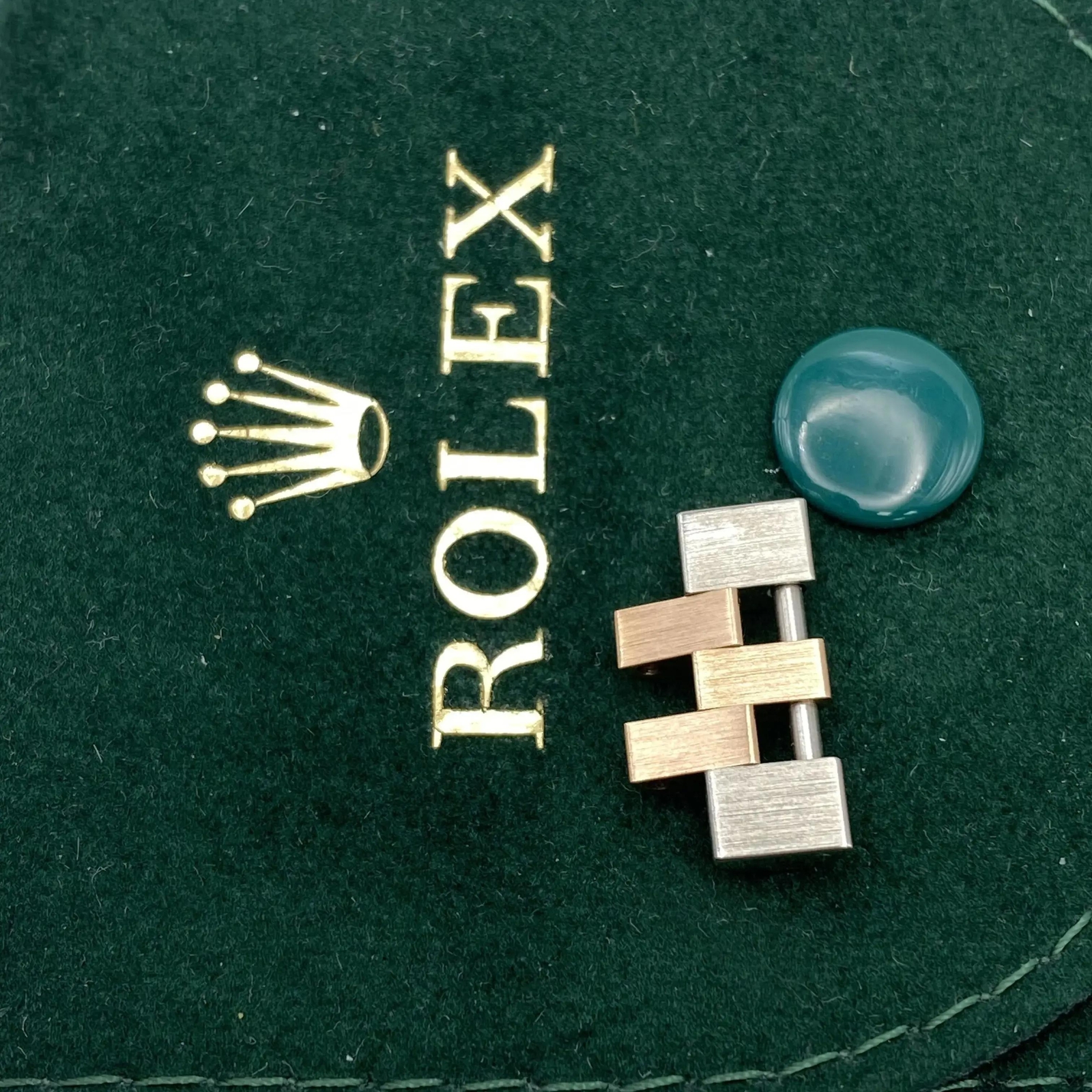 Rolex 18K Rose Gold Steel Jubilee Bracelet 15.5mm Link for Datejust Models