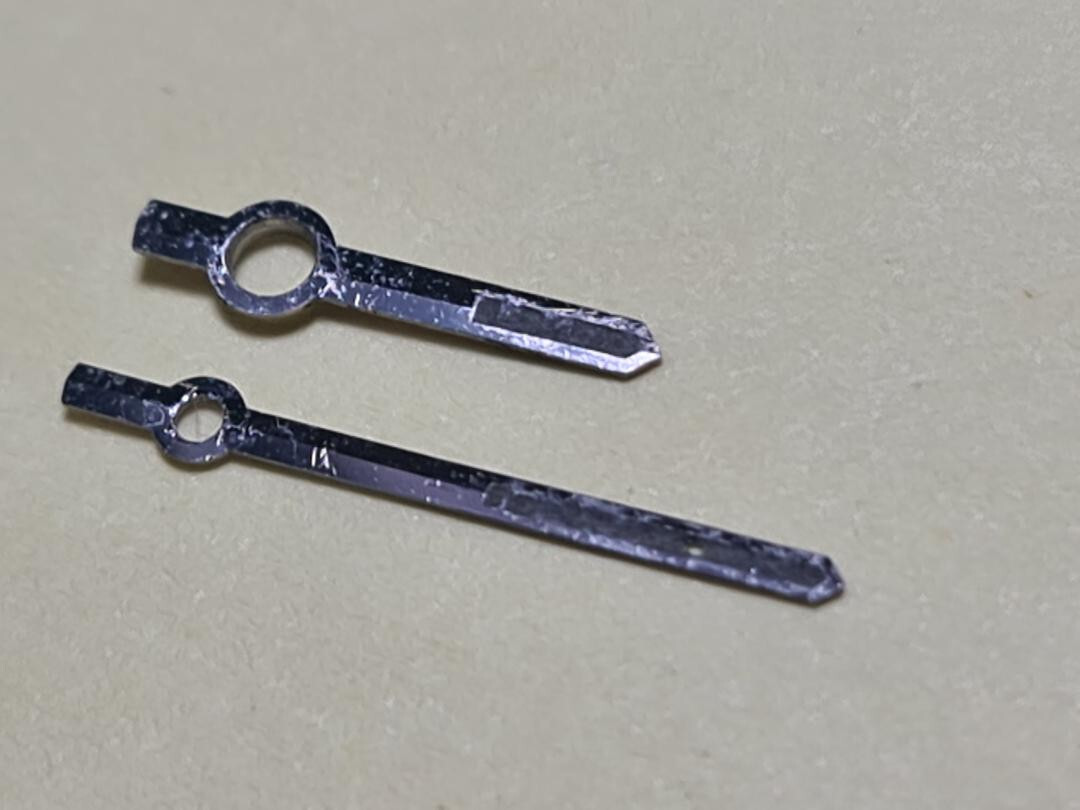 GENUINE USED SILVER HOUR MINUTE HANDS SEIKO MONACO 7016 SEIKO 7018