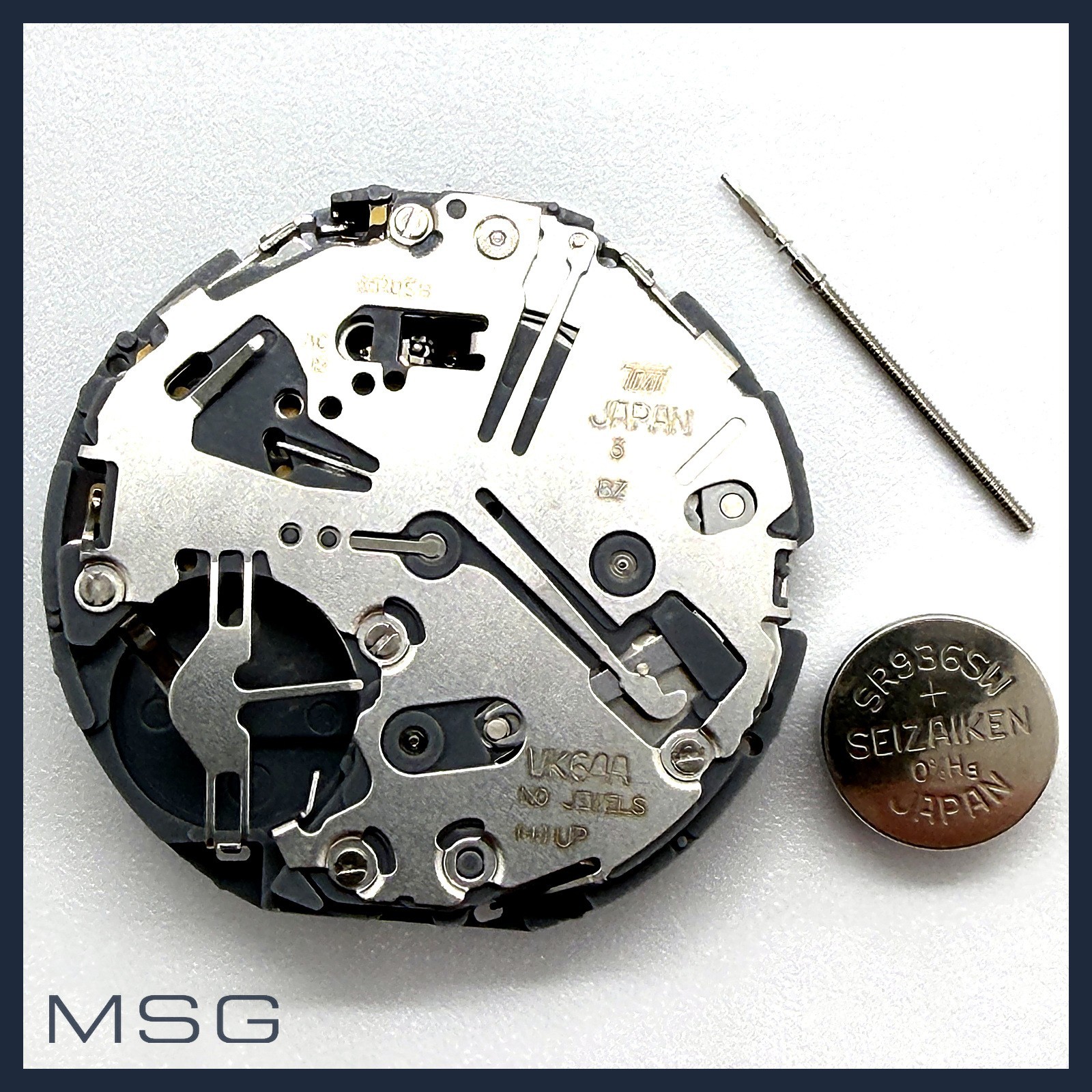 Seiko VK64A Meca-Quartz Chronograph Movement Date at 6 Battery & Stem Included