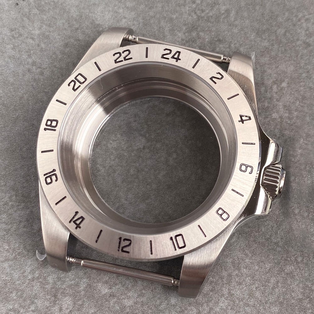 New 40mm Fidex Steel Bezel 20ATM Sapphire Glass Watch Case For Explorer II NH34A