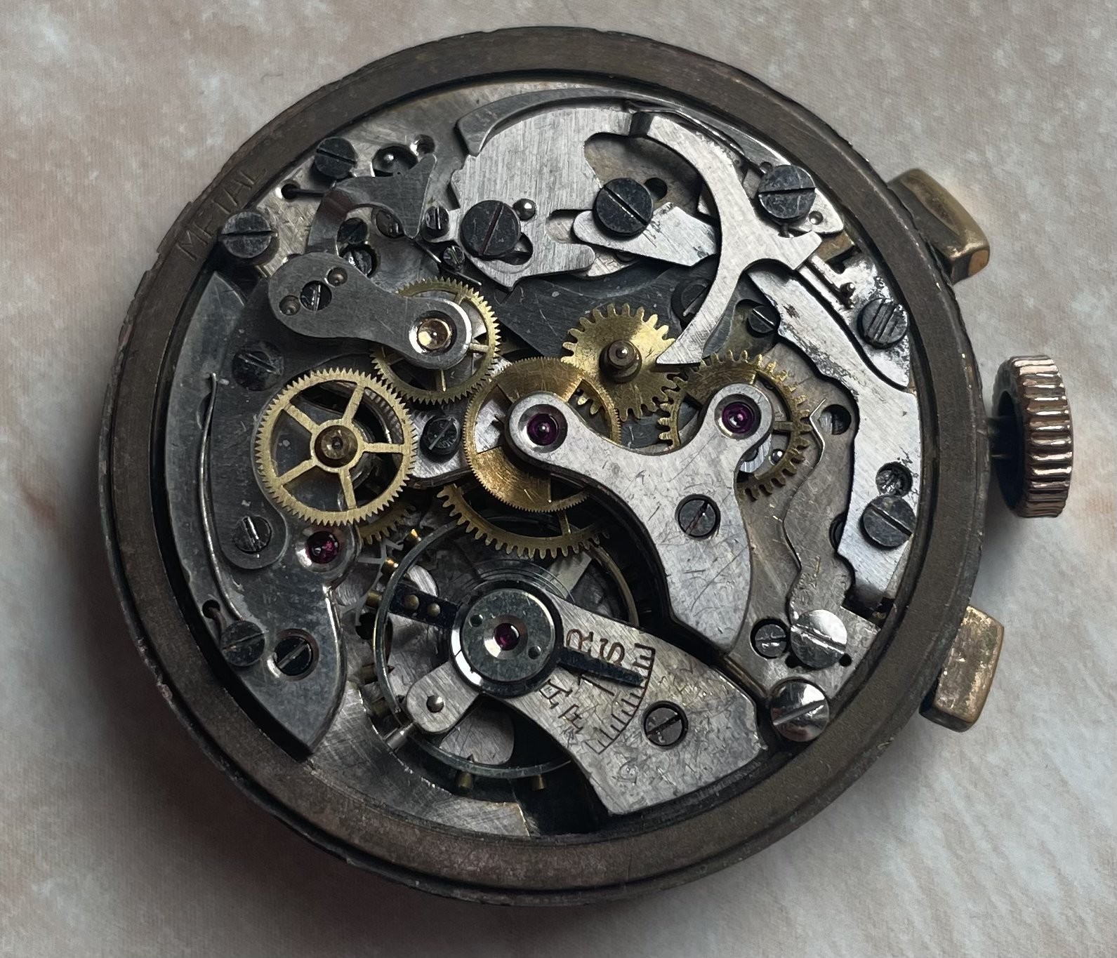 Vintage Chronographe Suisse Swiss Watch 17 Jewels movement Landeron 48