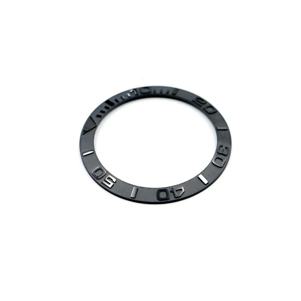 TOP Gray/Black Ceramic Bezel Insert For 38mm 116655 Rolex YACHTMASTER OYSTERFLEX