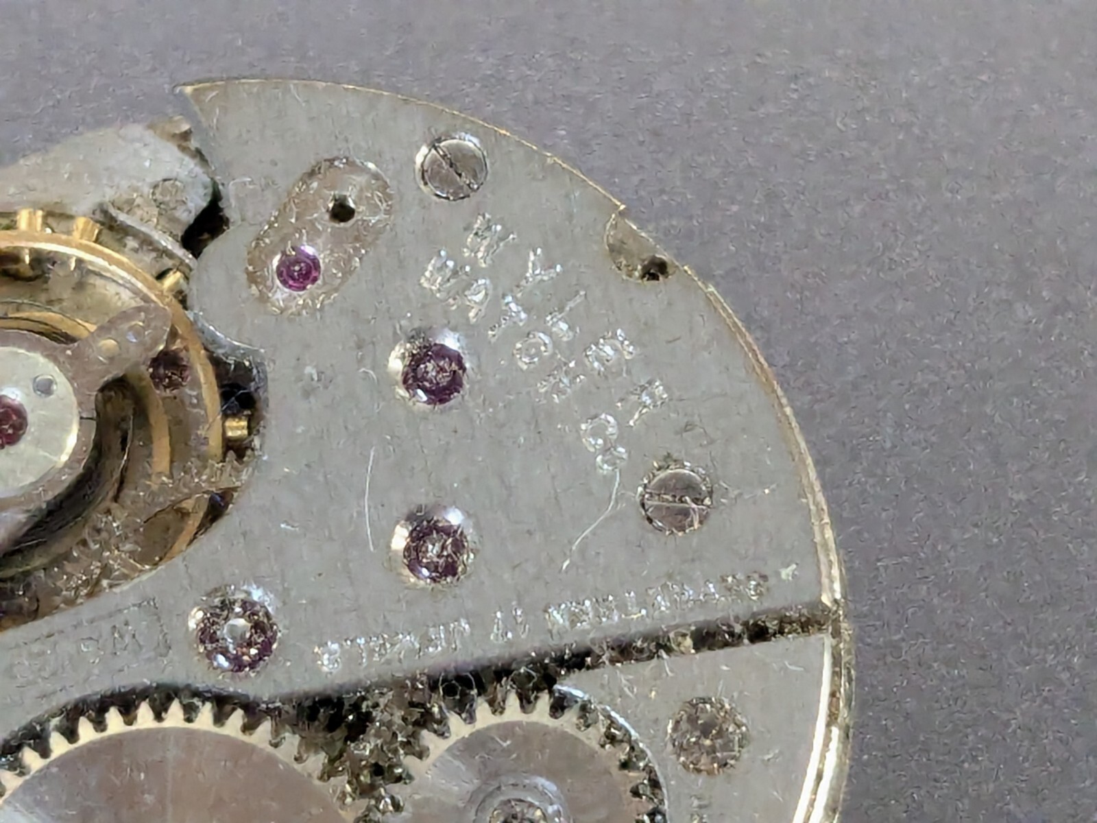 Wyler Incaflex WG23 Watch Movement With Dial For Parts or Repair