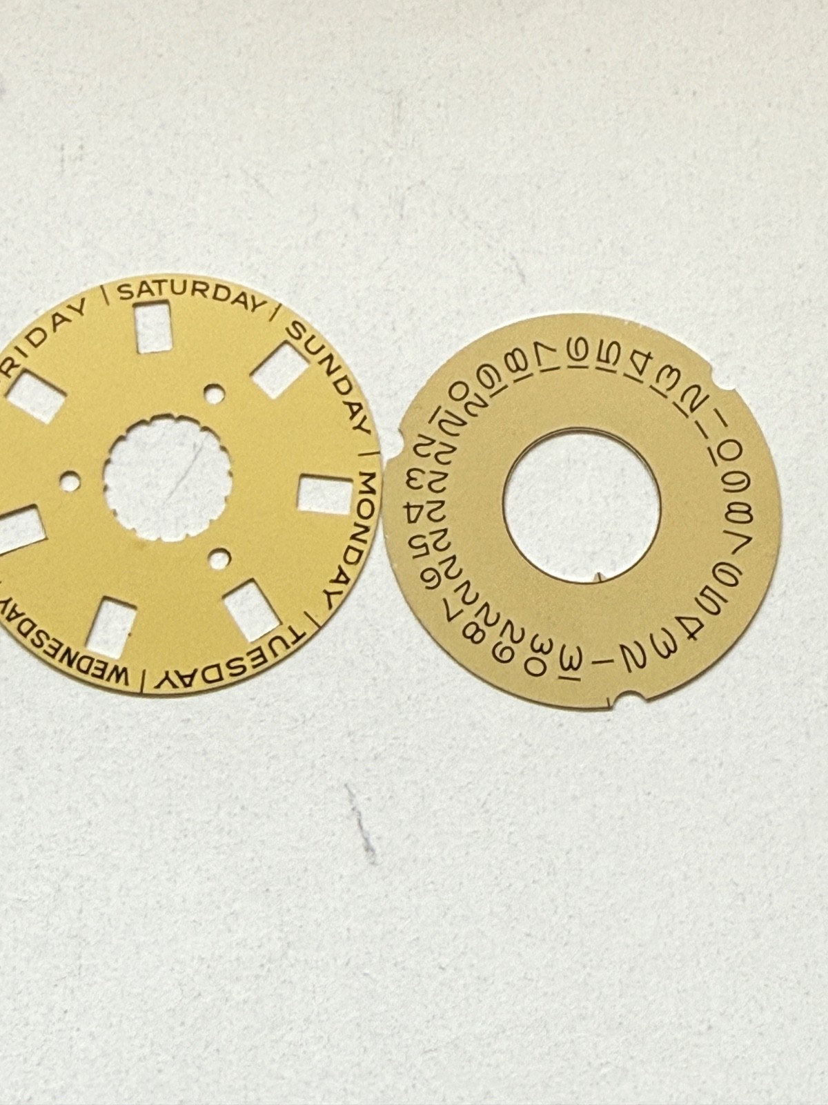 Genuine Rolex 3055 open 6 -9 Beige Day Date Disc English Model 18038 18048 18078