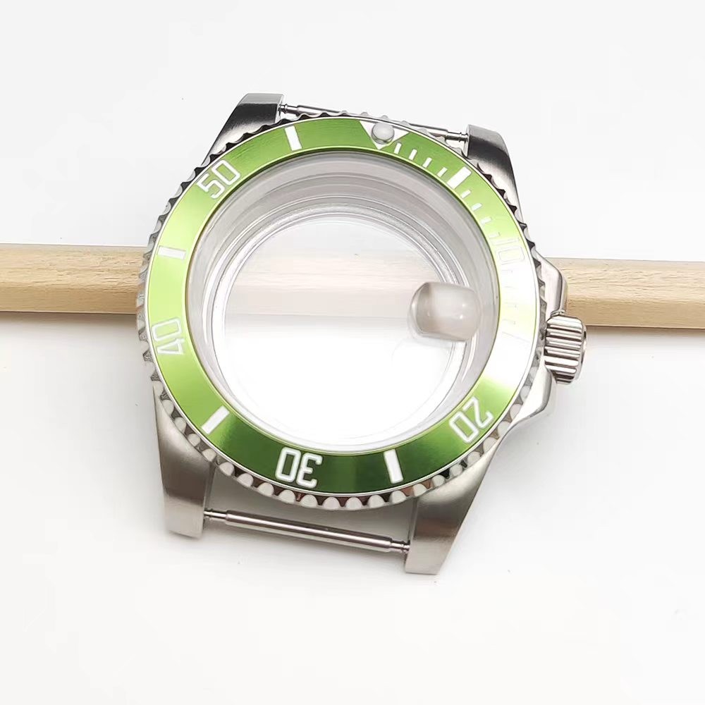 Fit NH34 NH35 NH36 Sapphire Glass Watch Case green Dial Transparent Base Case