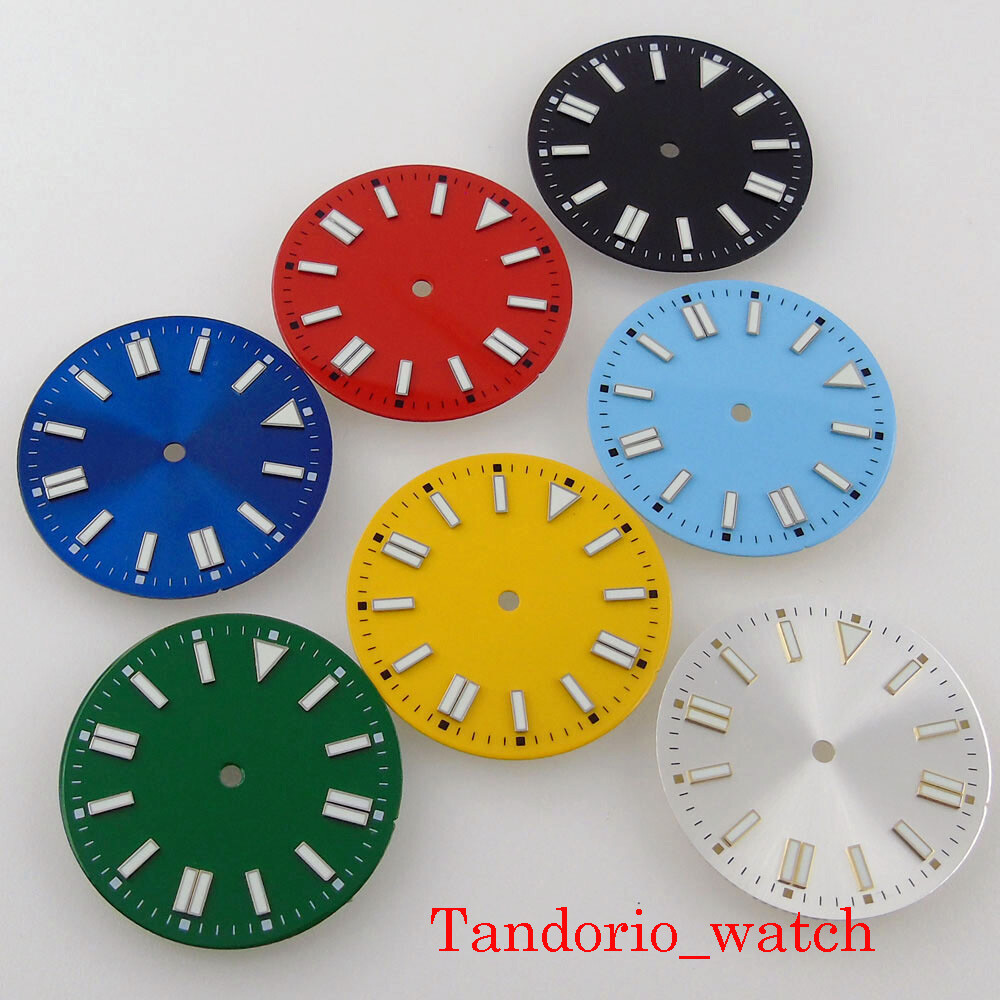 31/28.5mm Colorful Fit NH35A NH36A MIYOTA 82 ETA DG Movement Luminous Watch Dial