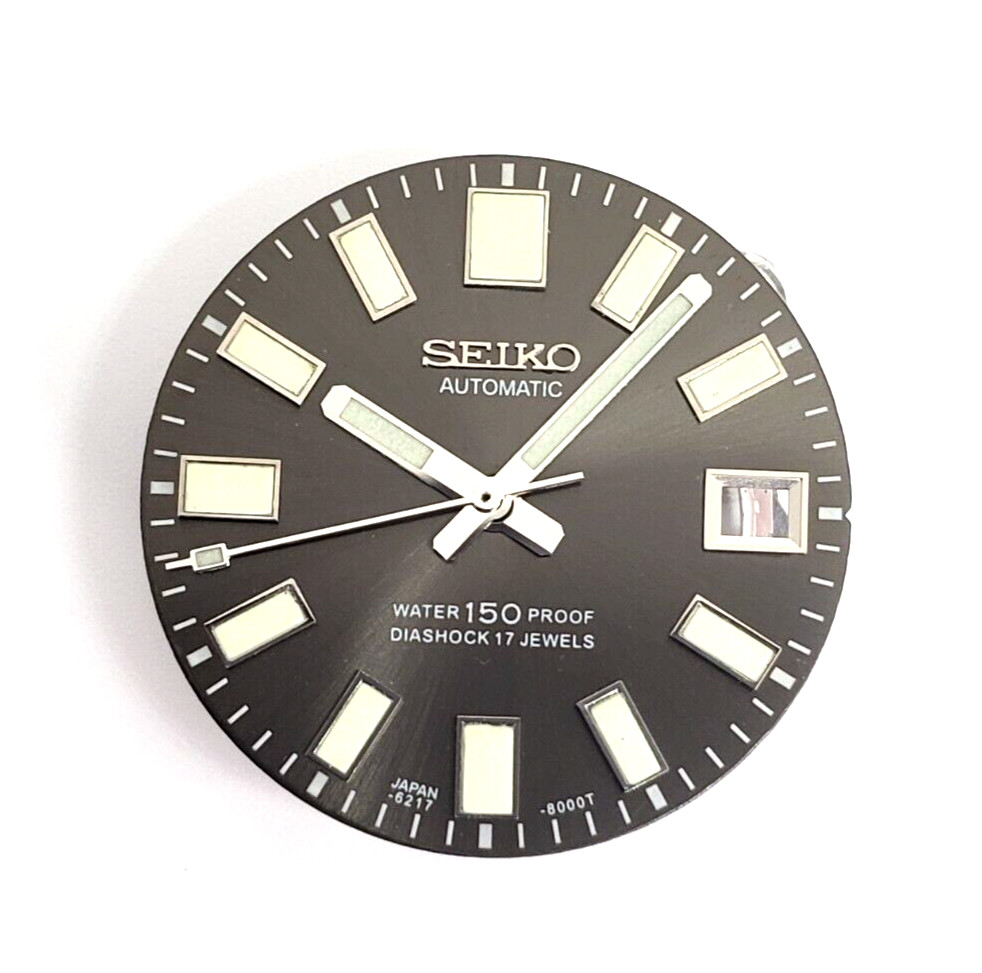 SET OF DIAL AND HANDS FOR SEIKO 6217-8000 62MAS MEN’S DIVER WATCH FOR 7S26 MOD