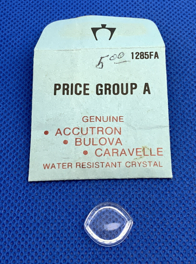 Genuine Bulova Accutron Caravelle Part # 1285FA Water Resistant Crystal NOS