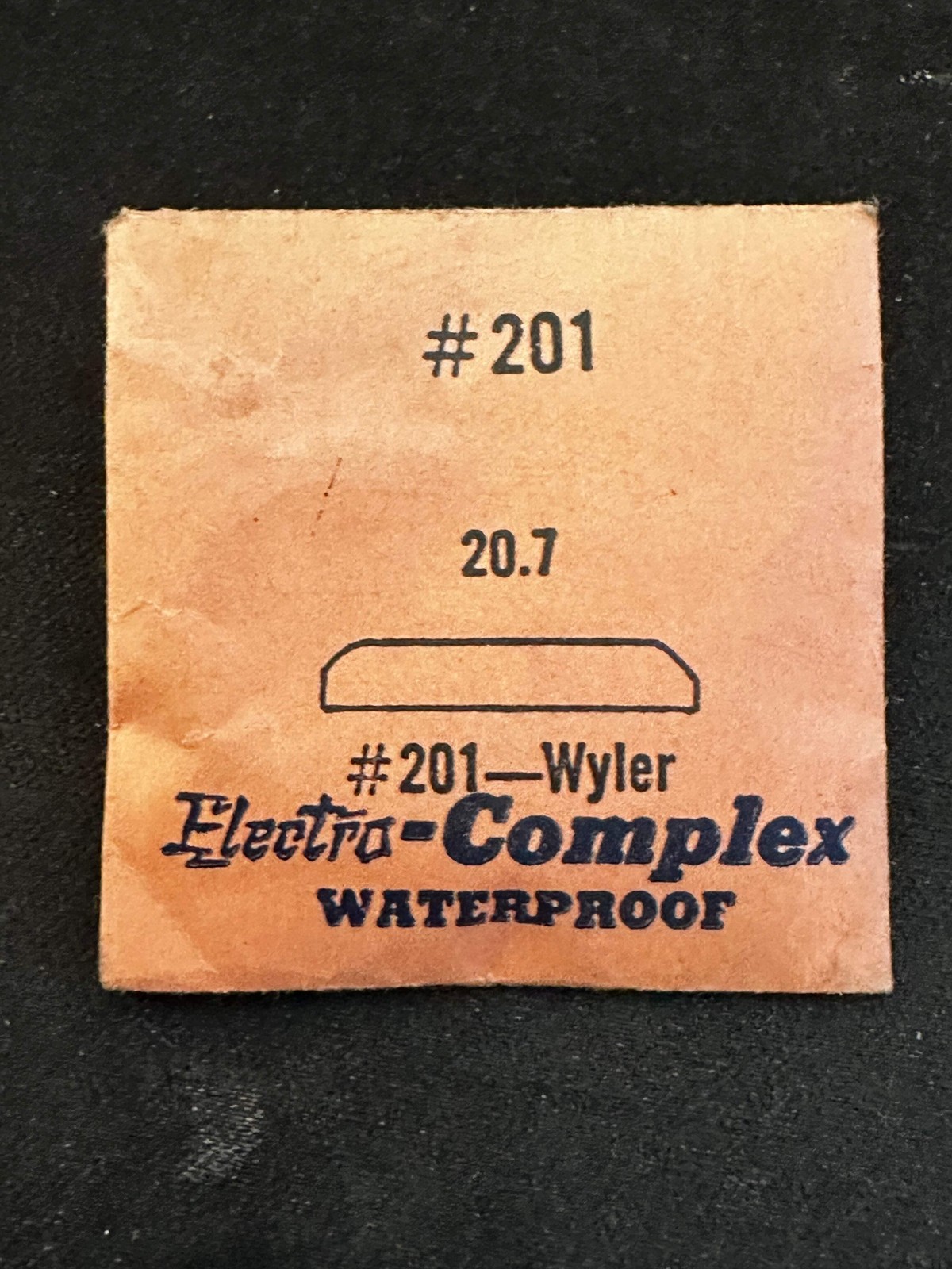 Electro-Seal #201 Crystal 20.7mm for Wyler Wrist Watch – New