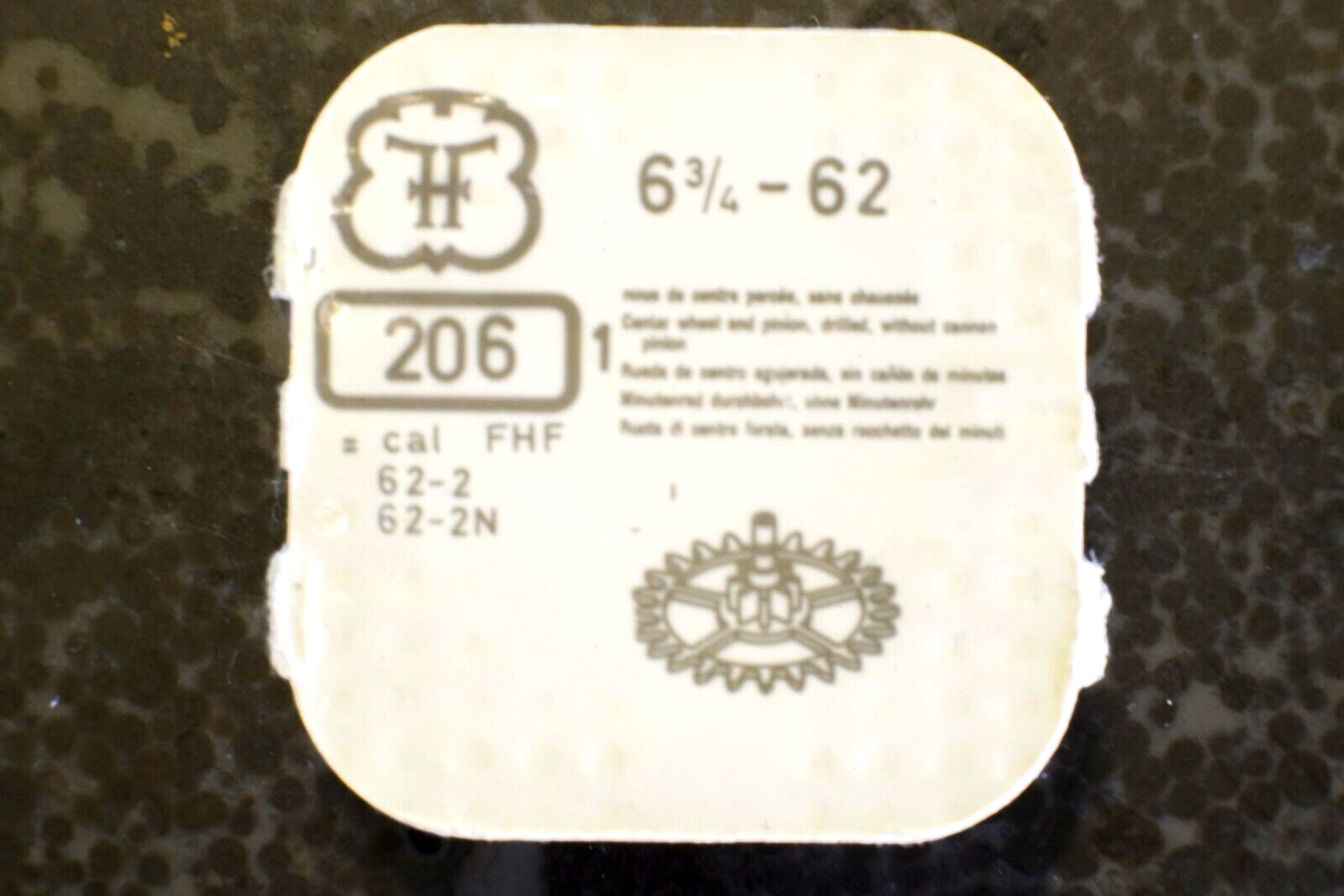 FHF 206 – 6 3/4 – 62 Center Wheel Cal FHF 62-2 & 62-2N Vintage Swiss Watch Parts