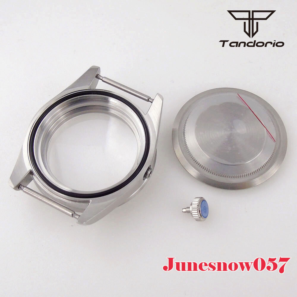 Domed Sapphire Glass For NH35A NH36A ETA2824 316L Steel 39mm Watch Case Brushed