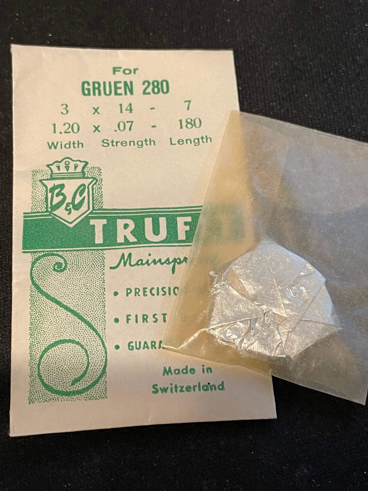 TRUFIT Mainspring for Gruen caliber 280 – Steel