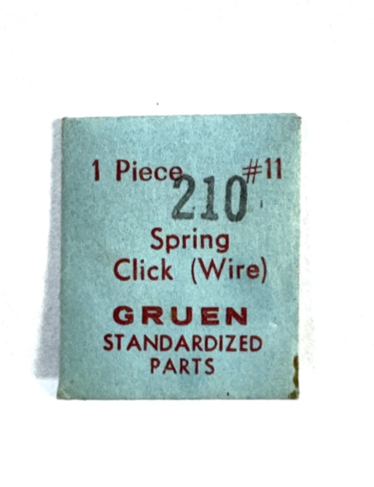 Gruen 210 #11 Click Spring (Wire), NOS in Sealed Orig. Pkg