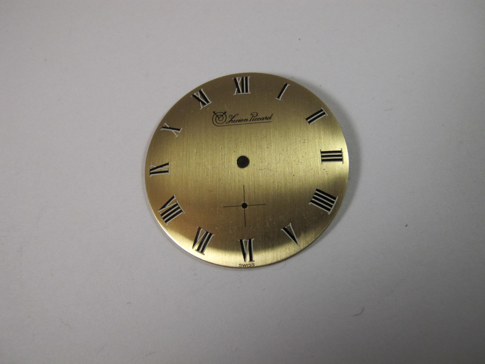 LUCIEN PICARD MENS GOLD COLOR ROMAN NUMERALS UNUSED WATCH DIAL 30.3MM