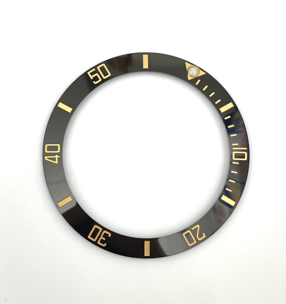 Black/Gold Ceramic Bezel Insert for Rolex 41mm Submariner 126613LN & 126618LN