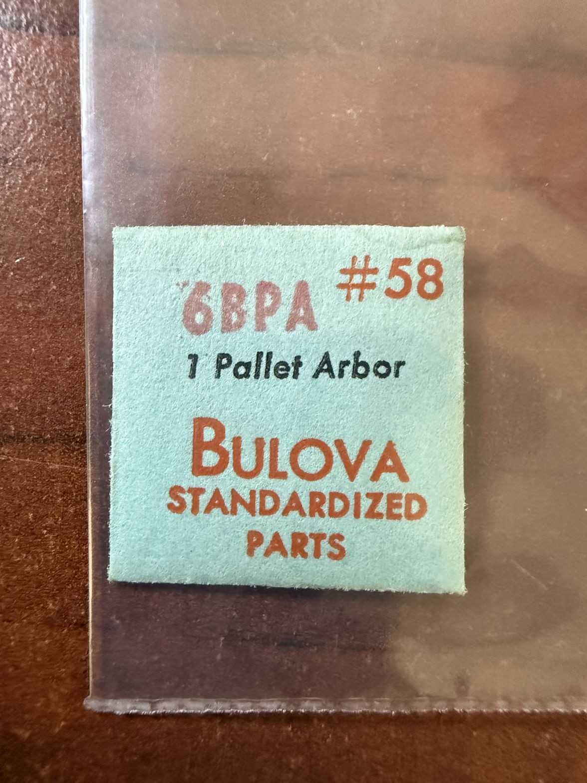 Bulova 6BPA Pallet Arbor #58 NOS Genuine Vintage Watch Part New Old Stock