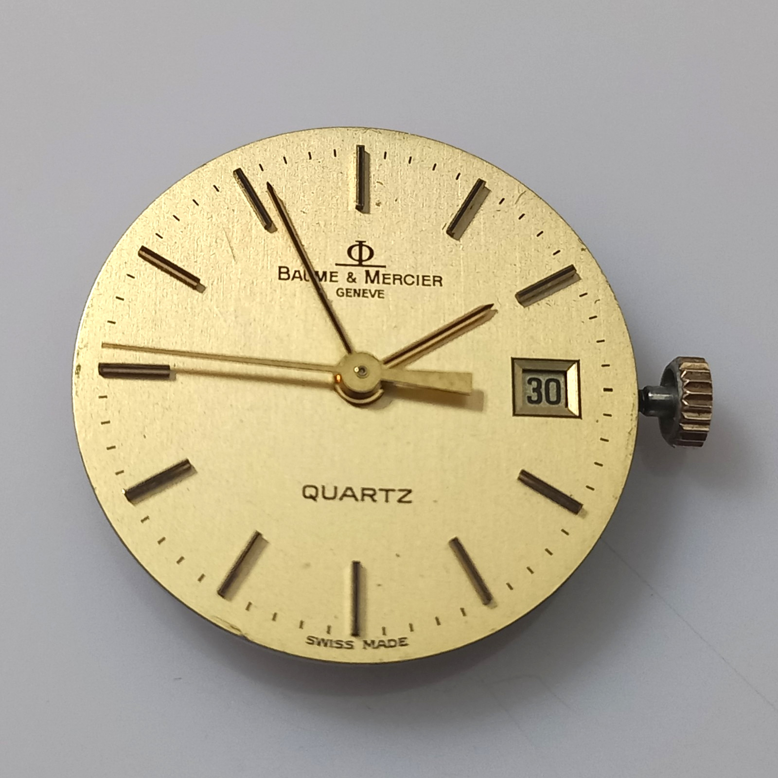 VINTAGE BAUME & MERCIER QUARTZ MOVEMENT & DIAL CAL BM7225 / ETA 956.111 -WORKING