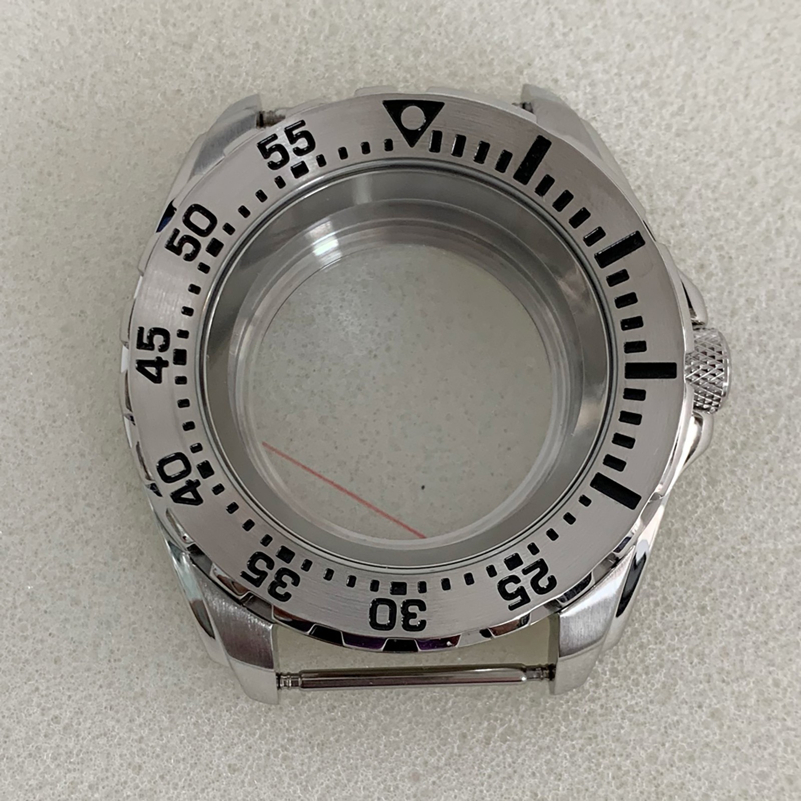 44MM Inner Shadow Case Rotatable Bezel Watch Case for NH35/NH36/4R Movement