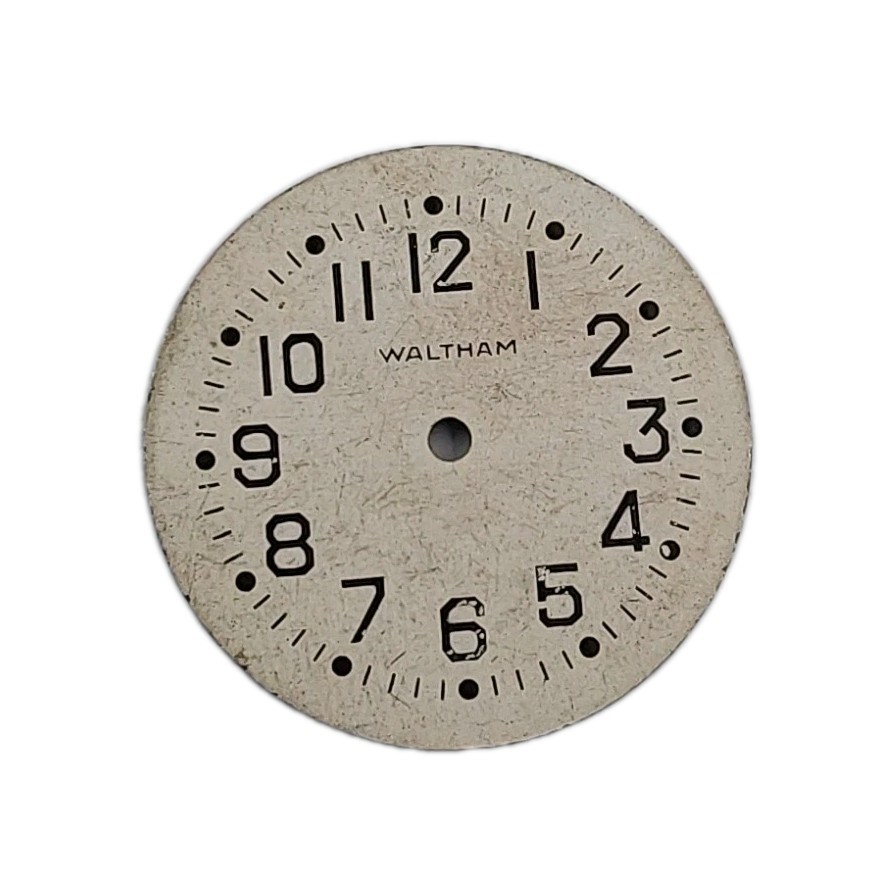 Waltham 28mm 3/0s Metal Pocket Watch Dial Only 1555