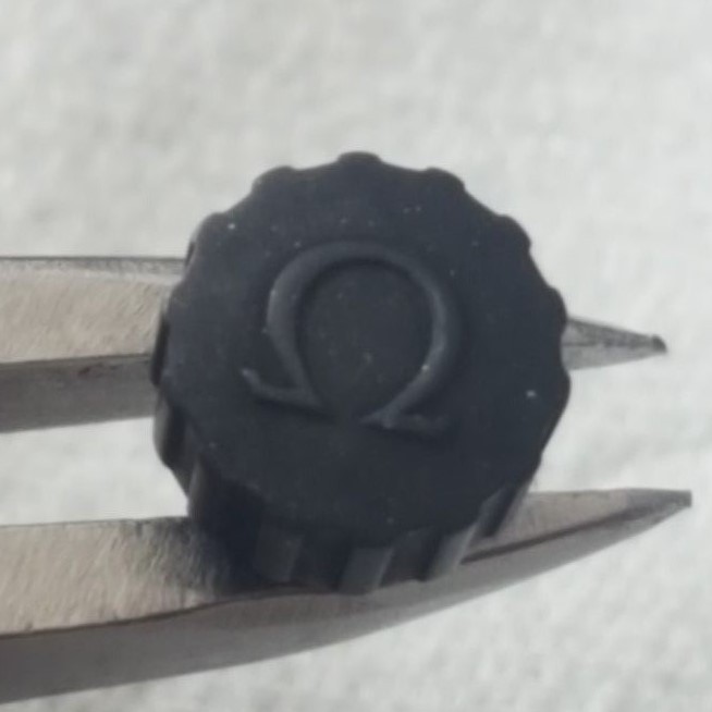 Omega Screw Down Crown, Black Threaded Part Number 42093