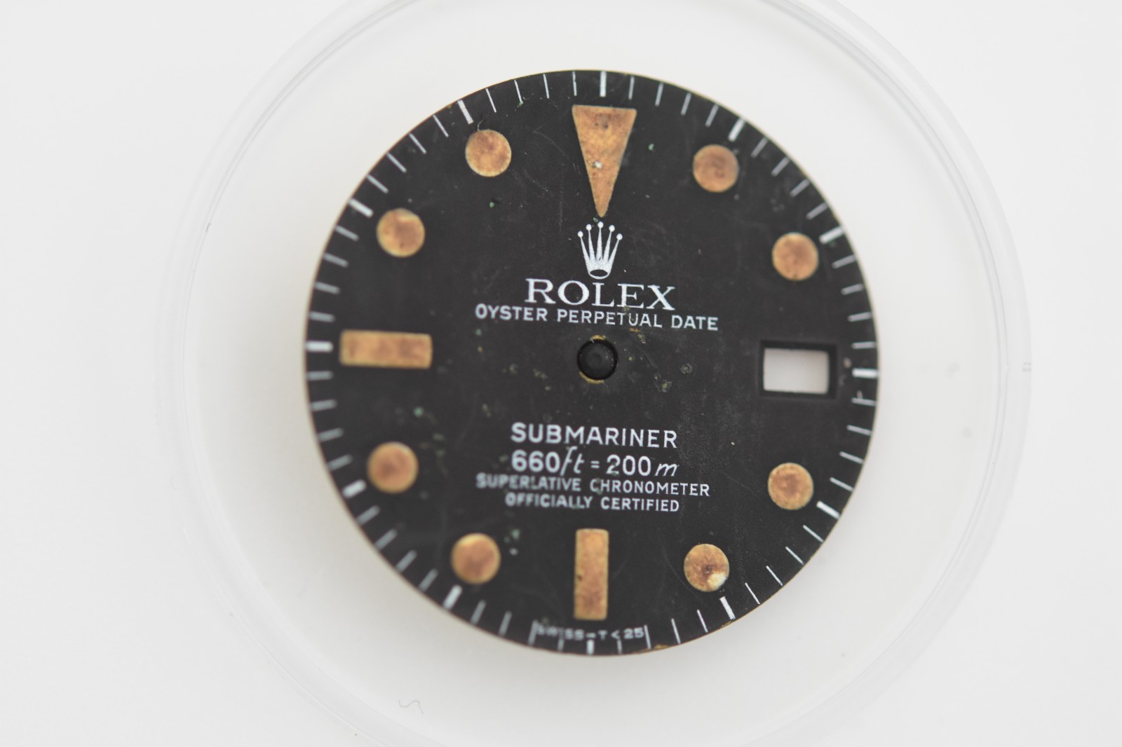 1970s Vintage Rolex Submariner Date Matte Dial Heavy Pumpkin Tritium Patina 1680