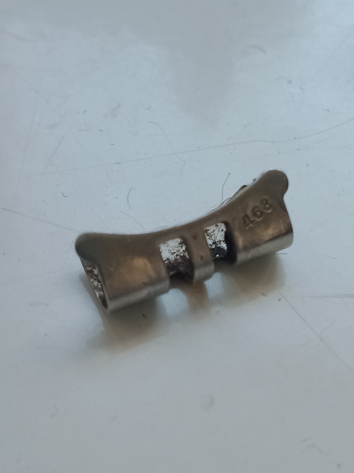 Rolex 1 Piece Original Vintage 13mm 468 end link two toned steel Swiss #Z1