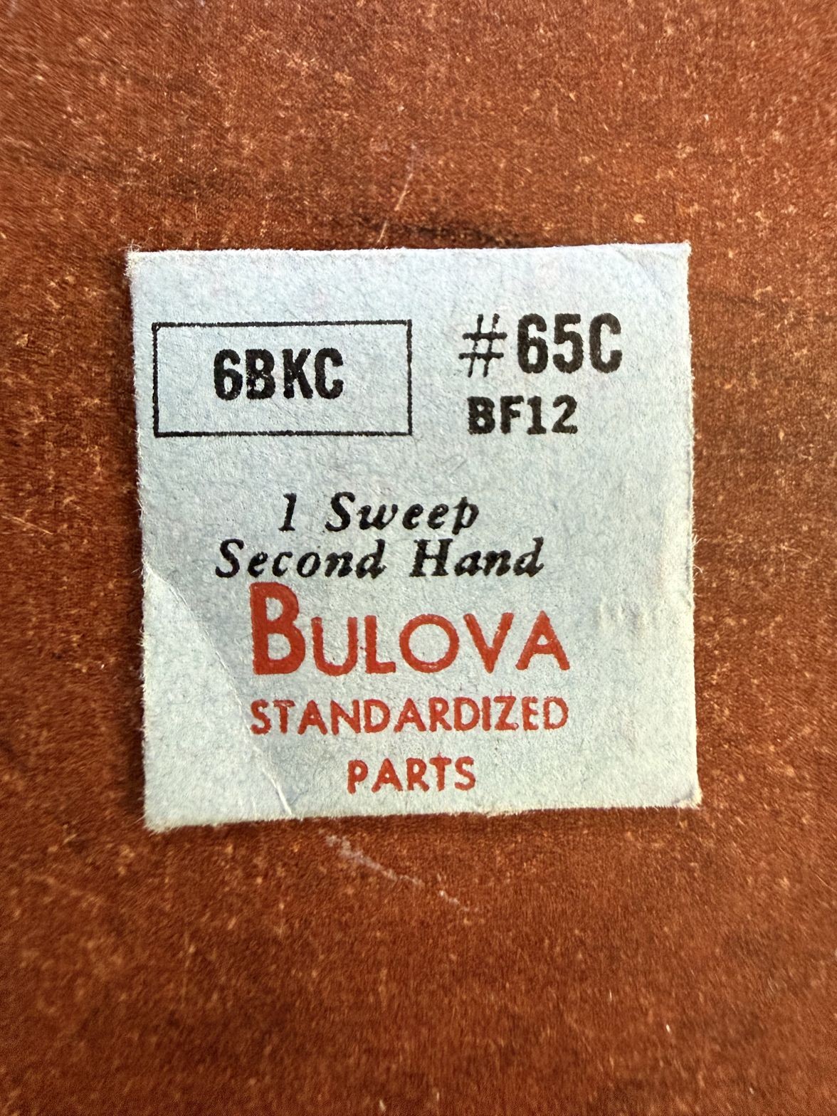 Bulova 6BKC #65C Sweep Second Hand BF12 NOS Watch Hands