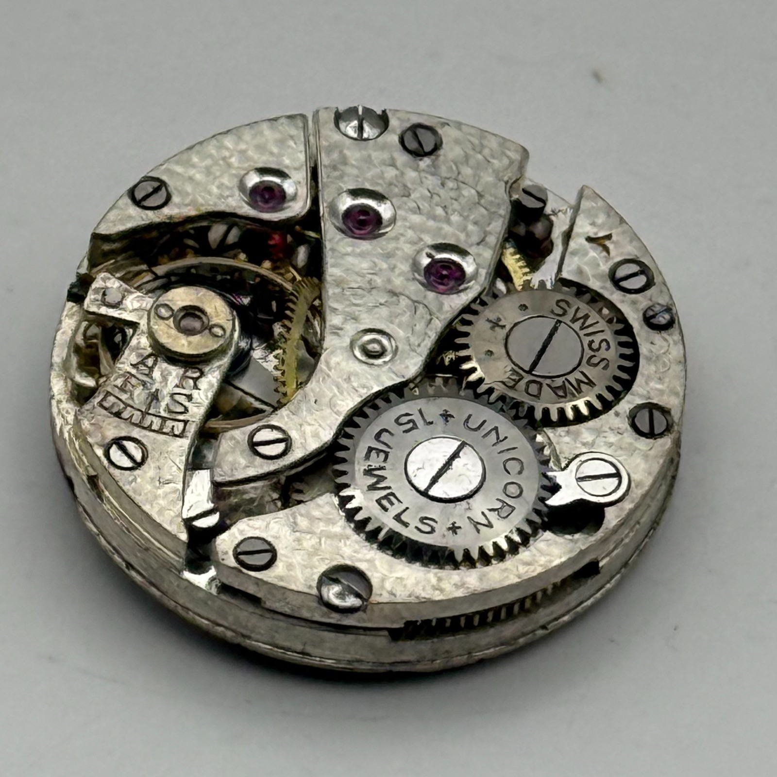 Unicorn Watch Movement Swiss 15 Jewels Small Manual Wind Parts 19.6mm