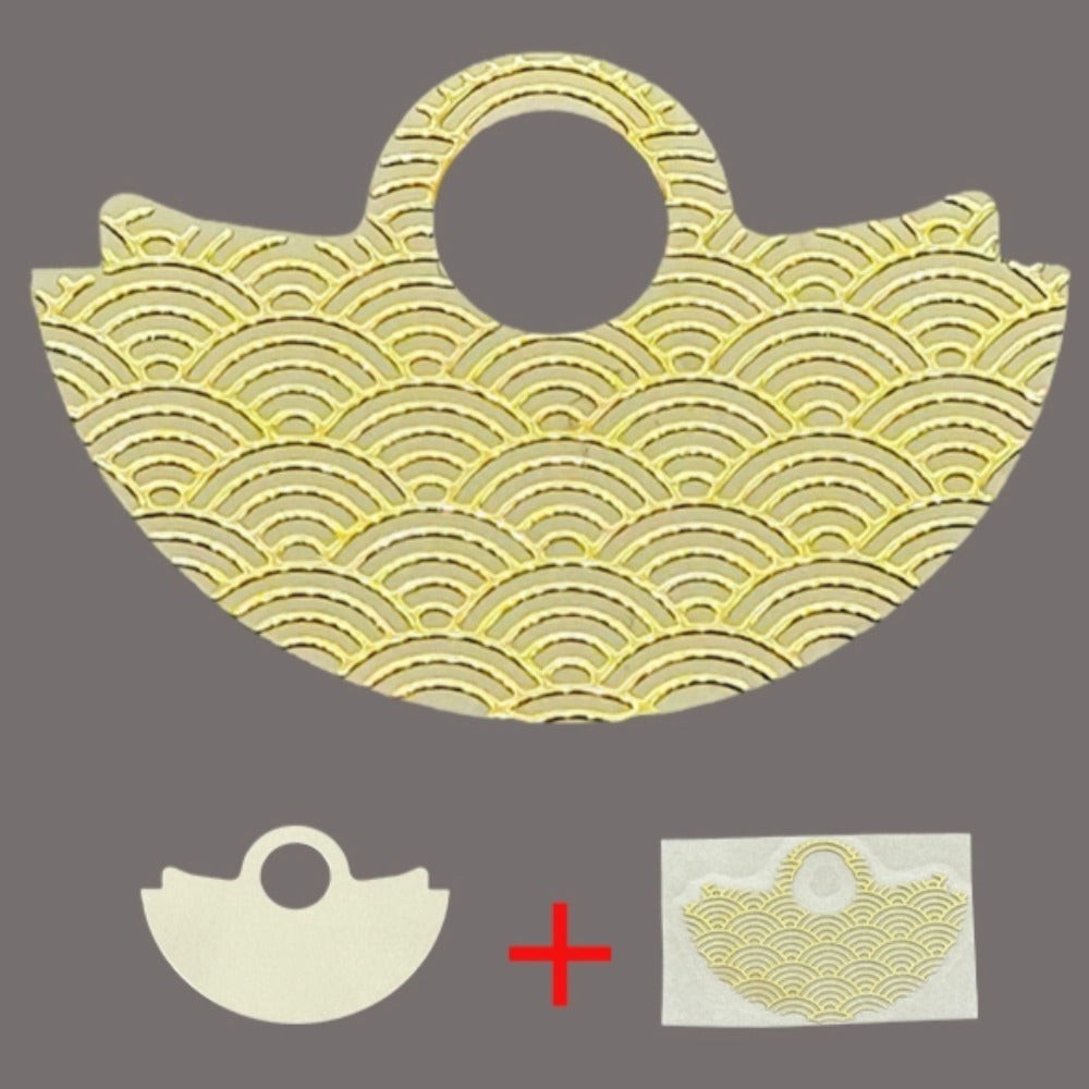 Silver Background Golden Wave Up Slice Rotor Oscillating Weight for NH35