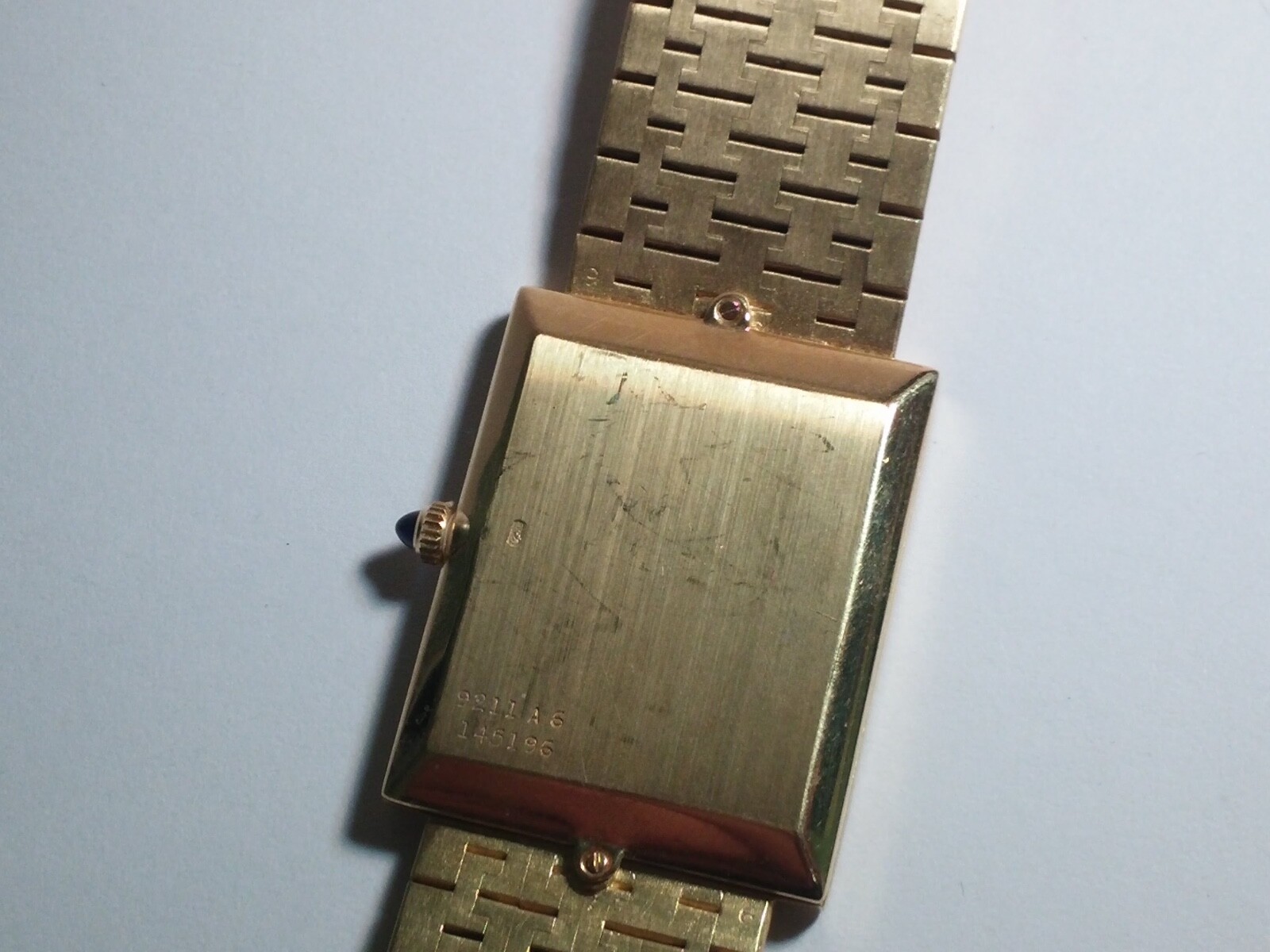 Piaget watch 18K gold, 18K Gold Mesh band 18/15mm, 7 1/2 inches total length run