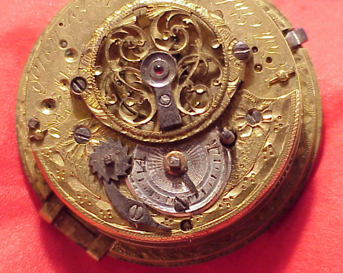 VERGE FUSEE 44MM JON ENBERGER 1792 LAUFEN GERMANY REPEATER POCKET WATCH MOVEMENT