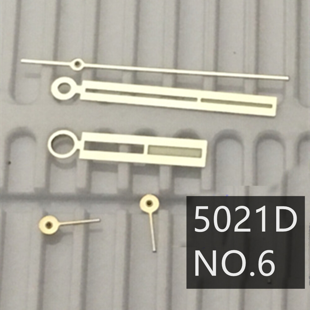 Golden Luminous Watch Hands for Ronda 5021D 5021.D Quartz Watch Movement NO.6