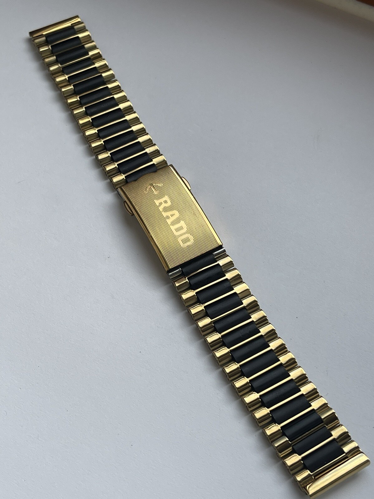 Diastar 18mm watch bracelet For RADO watch strap 2-Tone back/Gold colour