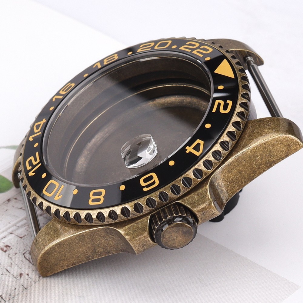 Diving 40mm Luxury Vintage Watch Cases Steel Sapphire 10ATM For Seiko NH35 NH38