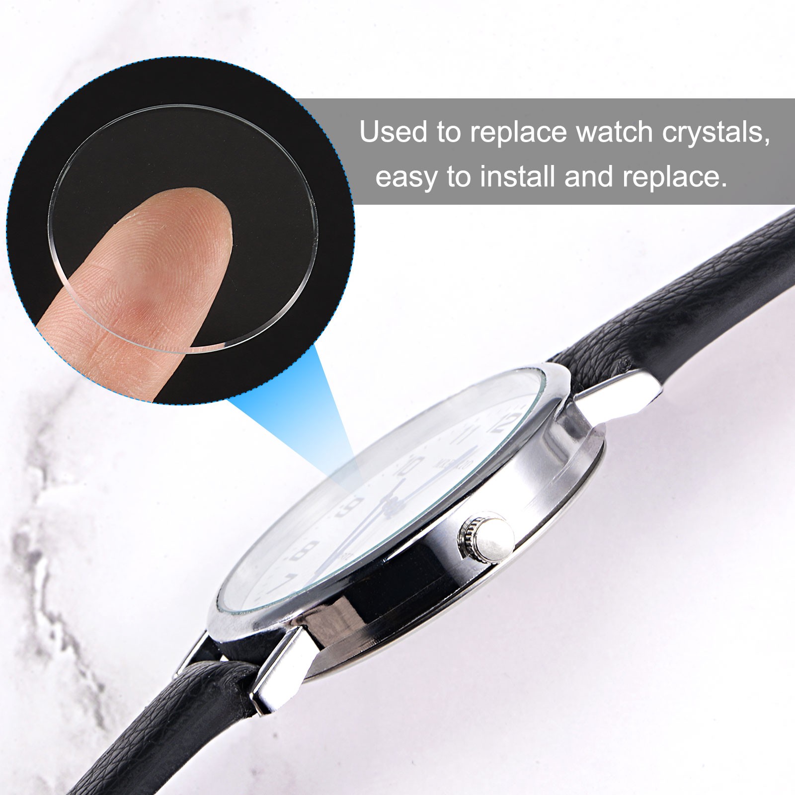 12pcs Watch Crystal Glass Lens 32mm Flat Round Glass Watch Face Crystals Lens