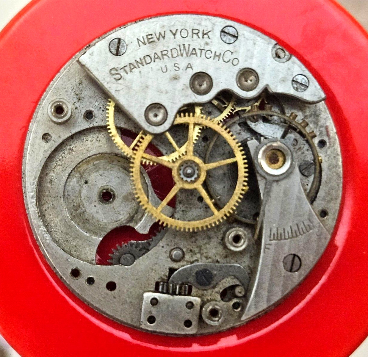 ANTIQUE~NEW YORK STANDARD WATCH CO.~POCKET WATCH MOVEMENT