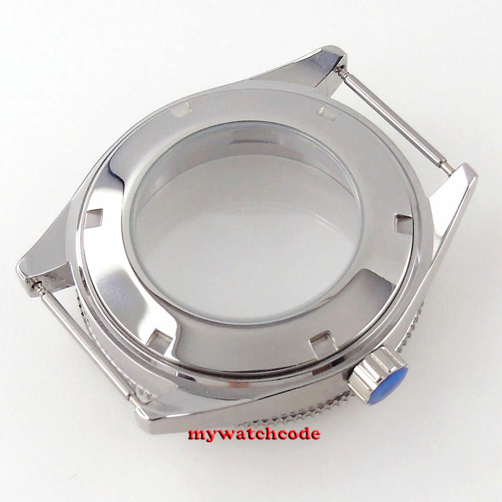 42mm Steel watch case sapphire glass ceramic bezel case fit NH35 NH36 ETA 2824