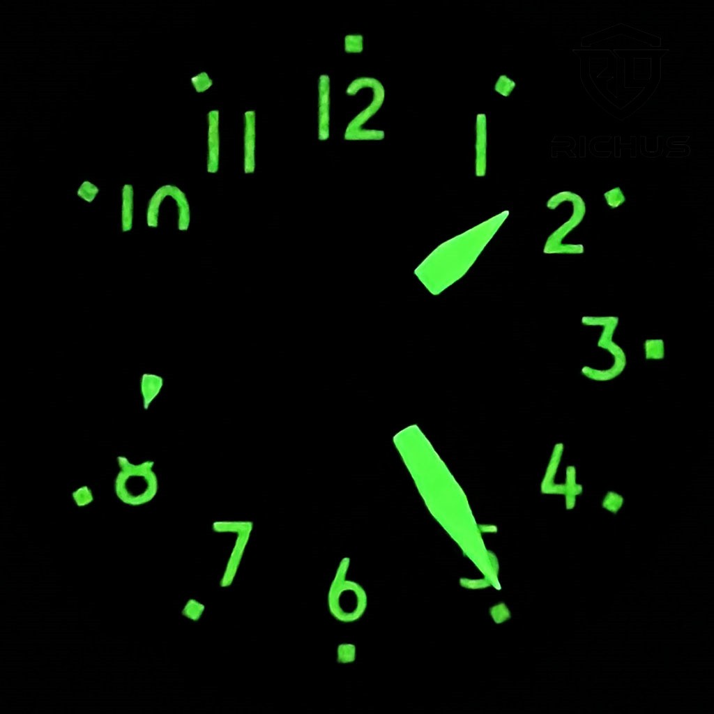 39mm Watch Dial With Hand Green Luminous Fit ETA6497 ST3600 Movement Accessories