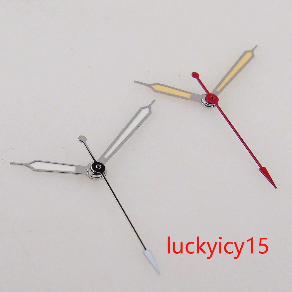 Silver Yellow Hands Green Luminous Watch Hand fit NH35 NH36 2824 Accessories