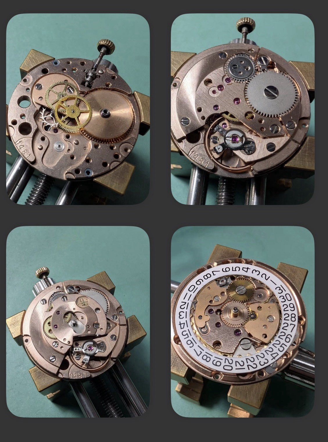 Omega Cal. 1481 Automatic Movement Working With Geneve Dial Hands Crown