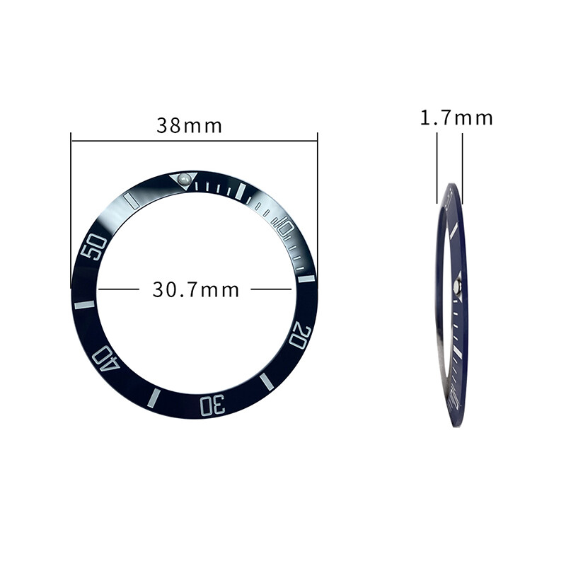 A+++++ diver 38mm X 30.7mm X 1.8mm 3C super luminescent ceramic insertion frame