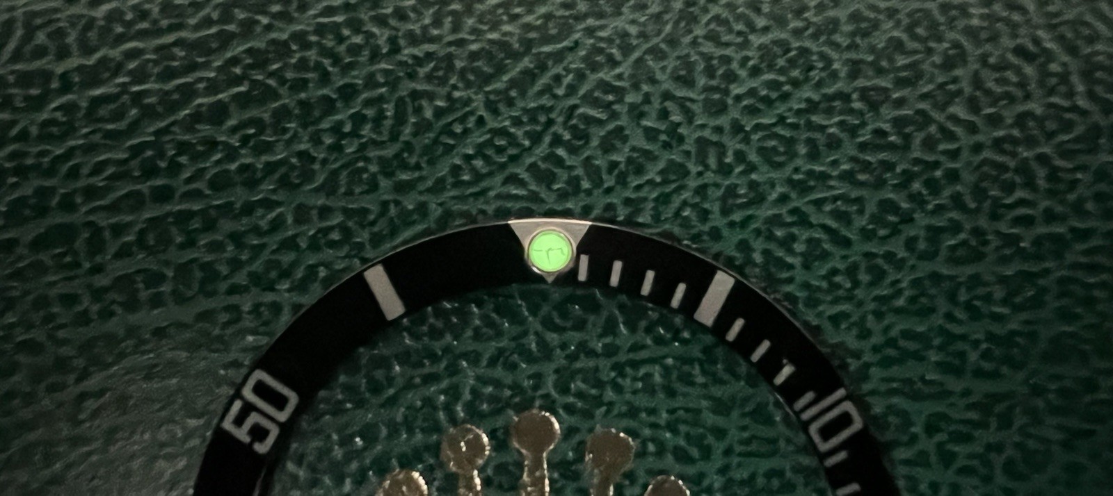 Genuine ROLEX Submariner 16610 16800 168000 “Pointed 4” Black Bezel Insert #1455