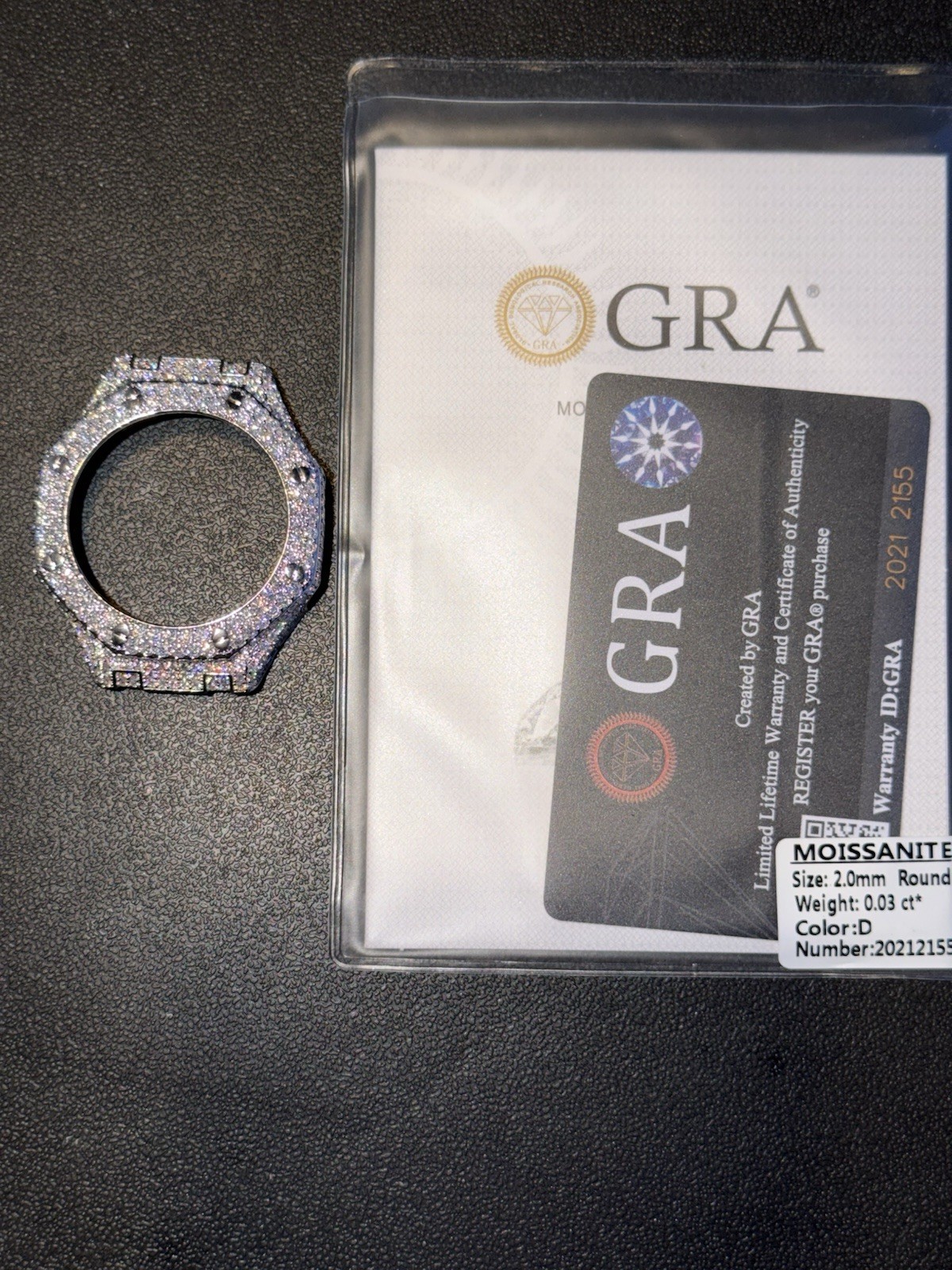 Silver Tone Metal Iced Out Moissanite Bezel for Casio G-SHOCK GA2100