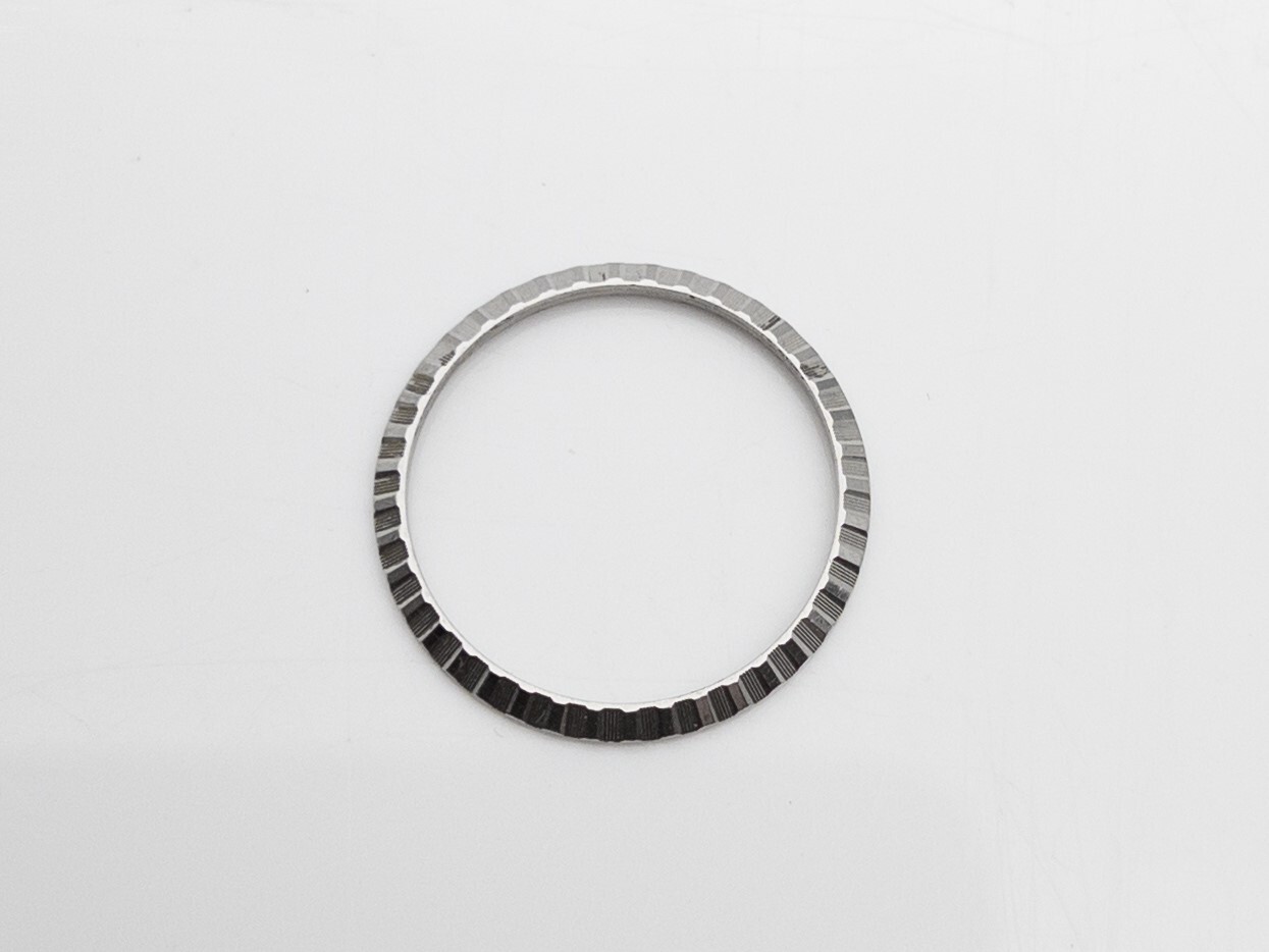 RARE FACTORY LADIES ROLEX DATE OR DATEJUST ENGINE TURNED SS BEZEL
