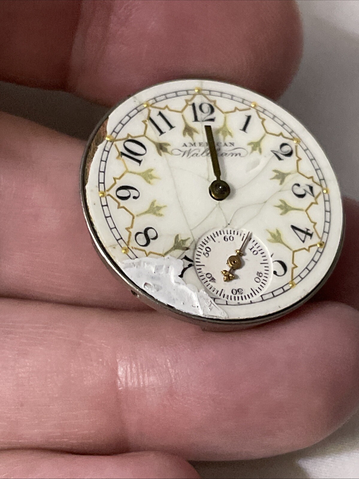 Waltham Pocket Watch Movement Grade Seaside Model 1891 0s 7j For Parts Or Repa