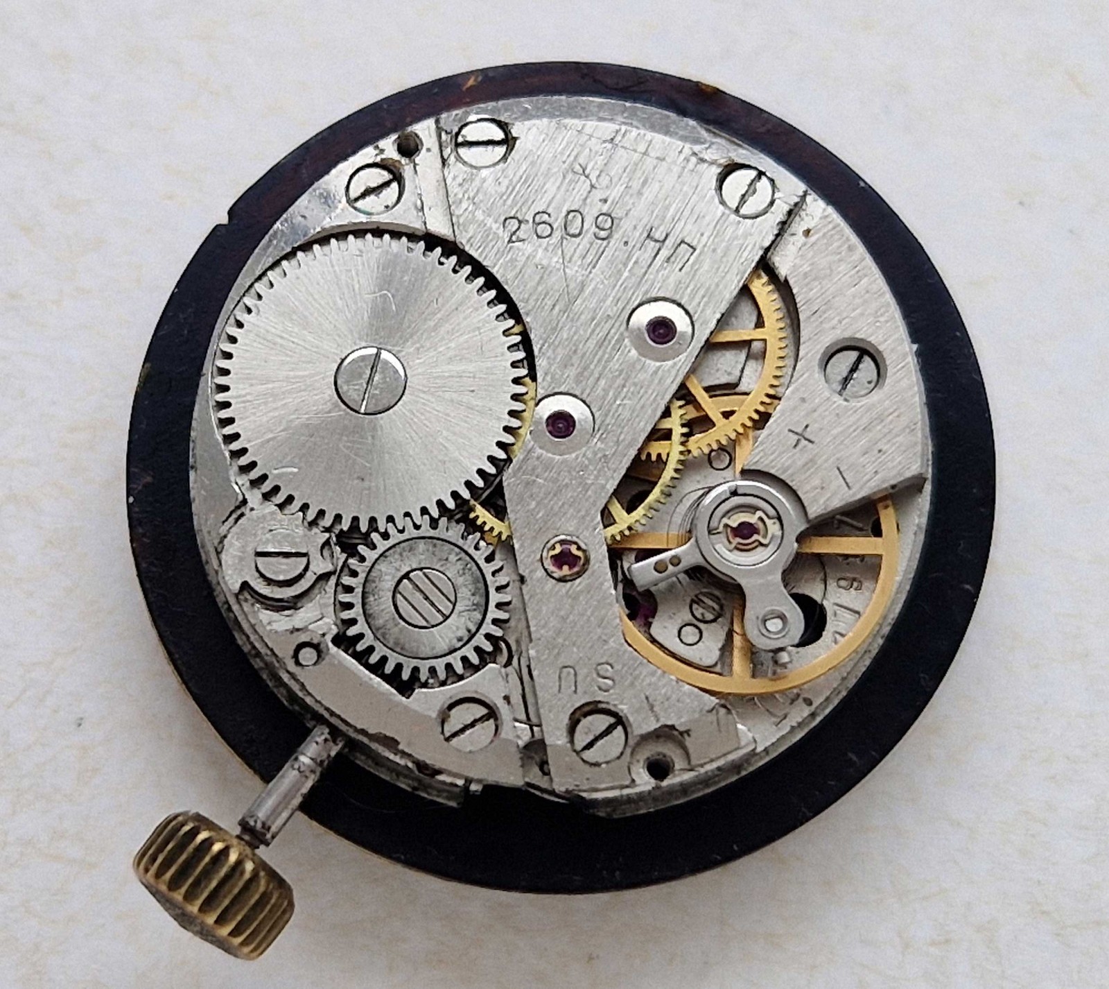 RAKETA Wrist Watch Movement. 19 Jewels. Cal 2609.NP PARTS REPAIR