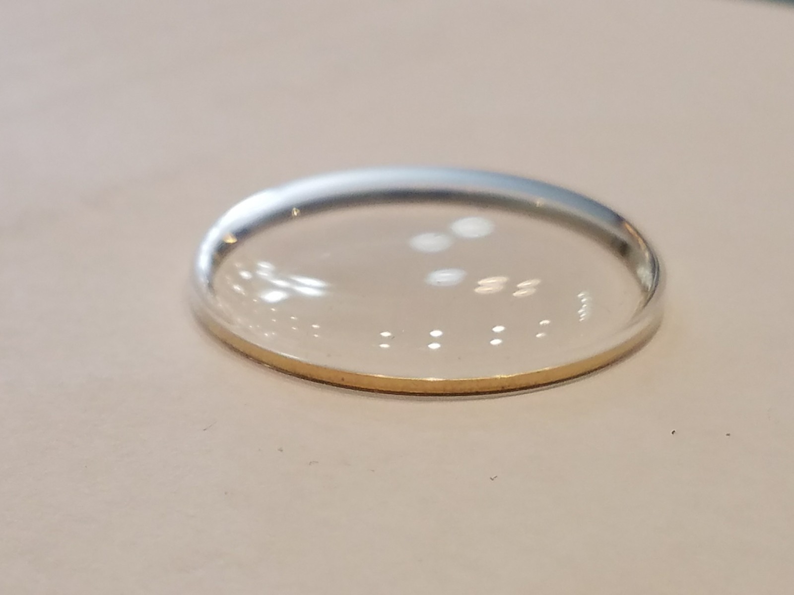 Vintage Stella Wrist Watch Yellow Reflector Ring Crystal NOS Free Shipping #39