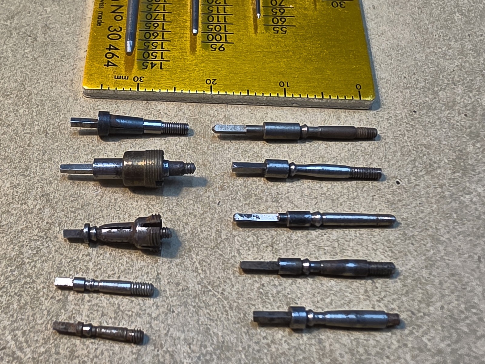 Lot Of 8 Mixed American Pocket Watch Stems And 3 Stems W/Sleeves-12s Squares